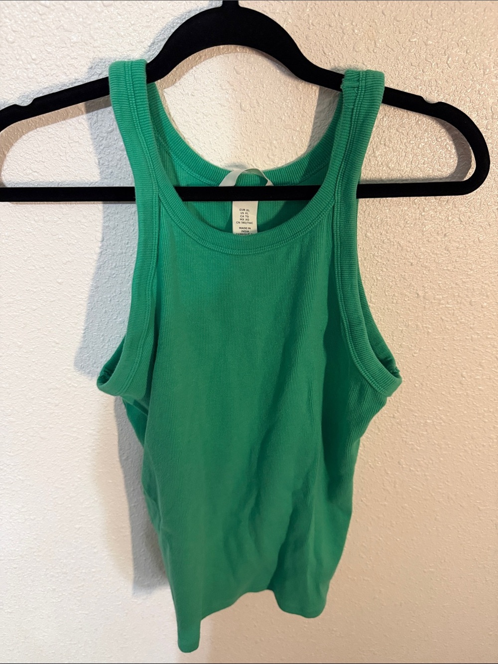 H&M Green Ribbed Tank Top